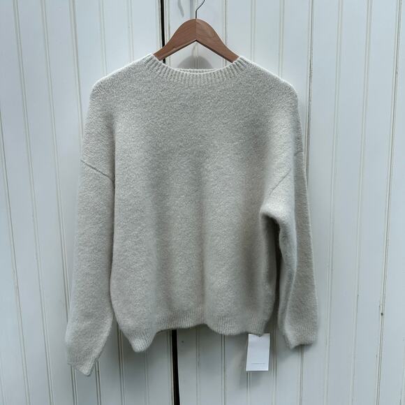 Lauren Manoogian New Suri Alpaca Long Sleeve Crewneck Sweater Celadon Size 1 NWT - Picture 16 of 16